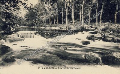 Carte postale ancienne Les bords du Cousin — Avallon (Yonne)