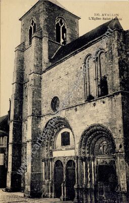 Carte postale ancienne L'Eglise Saint-Lazare — Avallon (Yonne)