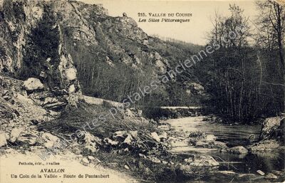 Carte postale ancienne Vallée du Cousin - Les Sites Pittoresques — Avallon (Yonne)