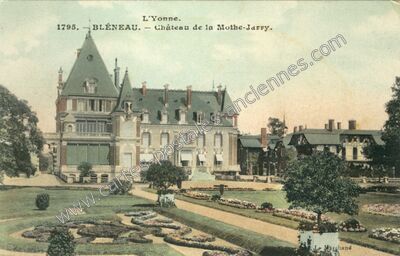 Carte postale ancienne Château de la Mothe-Jarry — Bléneau (Yonne)