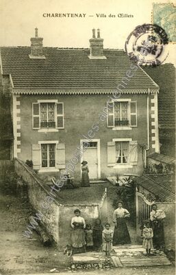 Carte postale ancienne Villa des Œillets — Charentenay (Yonne)