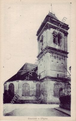 Carte postale ancienne L'Eglise — Cravant (Yonne)