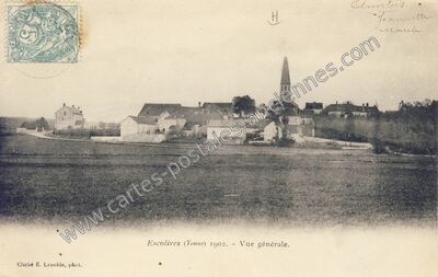 Carte postale ancienne Escolives — Escolives-Sainte-Camille (Yonne)
