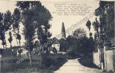 Carte postale ancienne Escolives — Escolives-Sainte-Camille (Yonne)