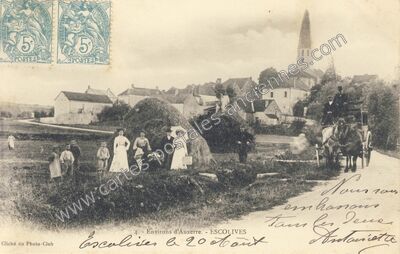 Carte postale ancienne Escolives — Escolives-Sainte-Camille (Yonne)