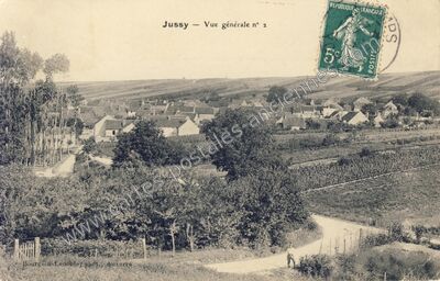Carte postale ancienne Vue générale n° 2 — Jussy (Yonne)