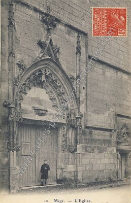 Carte postale ancienne L'Eglise — Migé (Yonne)