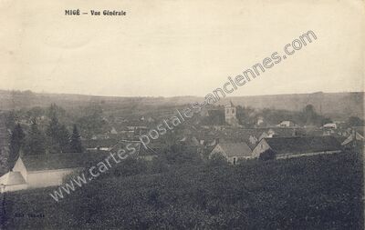 Carte postale ancienne Vue Générale — Migé (Yonne)