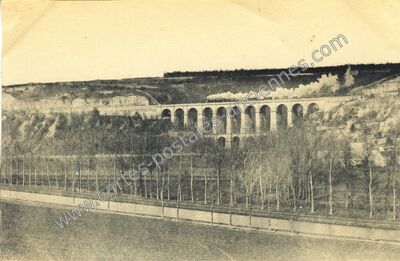 Carte postale ancienne Viaduc de Velars — Quarré-les-Tombes (Yonne)