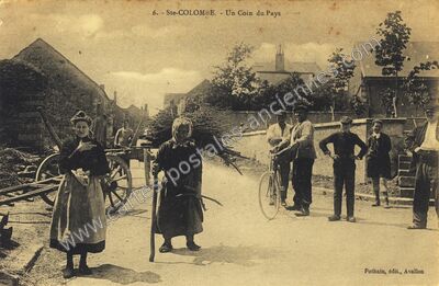Carte postale ancienne Un Coin du Pays — Sainte-Colombe (Yonne)