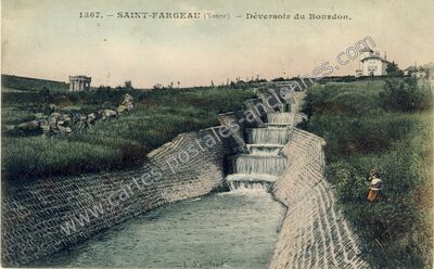 Carte postale ancienne Déversoir du Bourdon — Saint-Fargeau (Yonne)