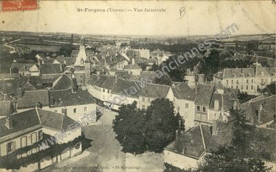 Carte postale ancienne Vue Générale — Saint-Fargeau (Yonne)