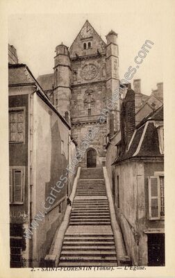 Carte postale ancienne L'Eglise — Saint-Florentin (Yonne)
