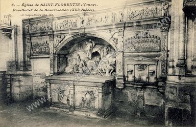 Carte postale ancienne Église de Saint-Florentin. Bas-Relief de la Résurrection (XVIe Siècle) — Saint-Florentin (Yonne)