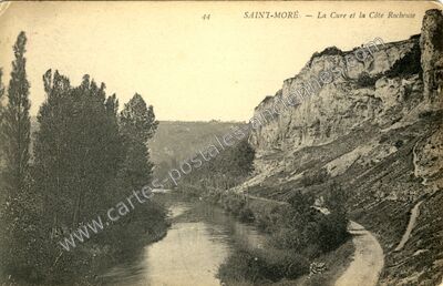 Carte postale ancienne La Cure et la Côte Rocheuse — Saint-Moré (Yonne)