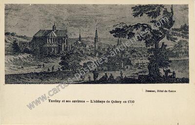 Carte postale ancienne Quincy — Tanlay (Yonne)