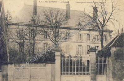 Carte postale ancienne Le Château — Val-de-Mercy (Yonne)