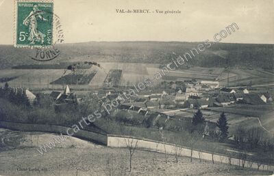 Carte postale ancienne Vue générale — Val-de-Mercy (Yonne)