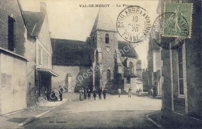 Carte postale ancienne La Place — Val-de-Mercy (Yonne)