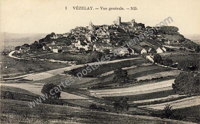 Carte postale ancienne Vue générale — Vézelay (Yonne)