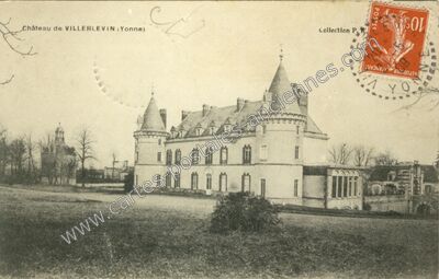 Carte postale ancienne Château — Villeblevin (Yonne)