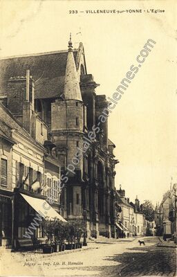 Carte postale ancienne L'Eglise — Villeneuve-sur-Yonne (Yonne)