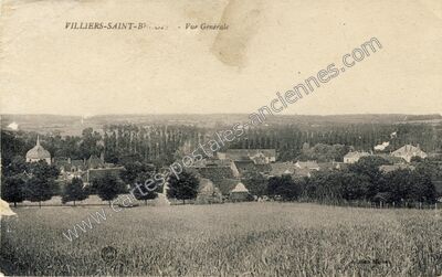 Carte postale ancienne Vue Générale — Villiers-Saint-Benoît (Yonne)