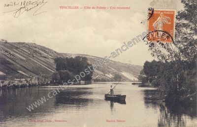 Carte postale ancienne Côte de Palotte - Cru renommé — Vincelles (Yonne)