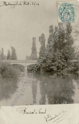 Carte postale ancienne Le Pont — Massangis (Yonne)