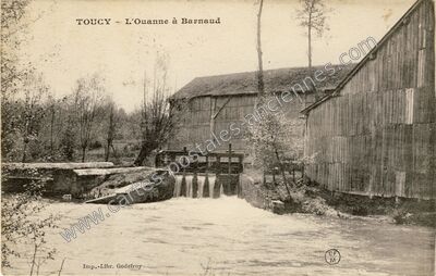 Carte postale ancienne L'Ouanne à Barnaud — Toucy (Yonne)