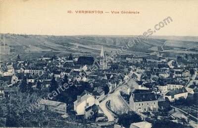 Carte postale ancienne Vue Générale — Vermenton (Yonne)