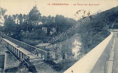 Carte postale ancienne Le Pont du Moulinot — Vermenton (Yonne)