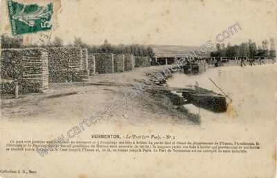 Carte postale ancienne Le Port — Vermenton (Yonne)