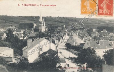 Carte postale ancienne Vue panoramique — Vermenton (Yonne)