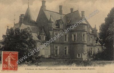 Carte postale ancienne Chateau de St Phalle — Cudot (Yonne)