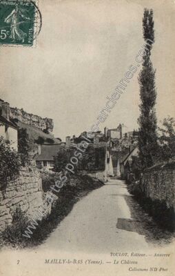Carte postale ancienne Mailly le Bas — Mailly-le-Château (Yonne)