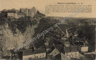 Carte postale ancienne Le Bas — Mailly-le-Château (Yonne)