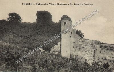Carte postale ancienne Ruines des Vieux Châteaux - La Tour du Guetteur — Noyers (Yonne)