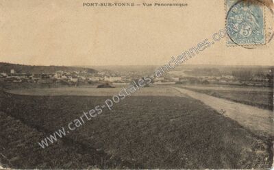 Carte postale ancienne Vue Panoramique — Pont-sur-Yonne (Yonne)