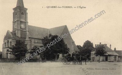 Carte postale ancienne L'Église — Quarré-les-Tombes (Yonne)