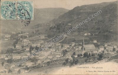 Carte postale ancienne Vue générale — Cornimont (Vosges)