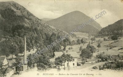 Carte postale ancienne Rochers du Charalet Col de Bussang — Bussang (Vosges)