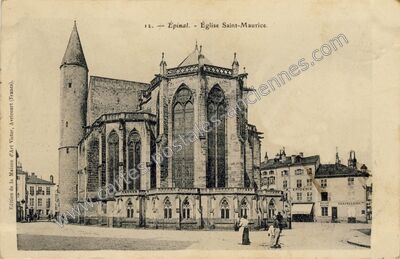 Carte postale ancienne Église Saint-Maurice — Épinal (Vosges)