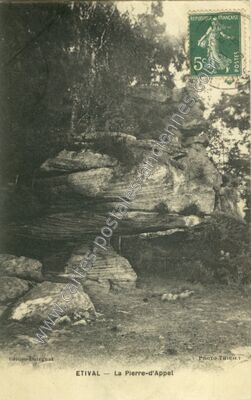 Carte postale ancienne Pierre d'Appel — Étival-Clairefontaine (Vosges)