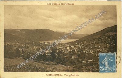 Carte postale ancienne Vue générale — Gérardmer (Vosges)