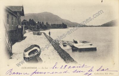 Carte postale ancienne Le Lac — Gérardmer (Vosges)