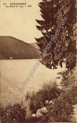 Carte postale ancienne Au Bord du Lac — Gérardmer (Vosges)