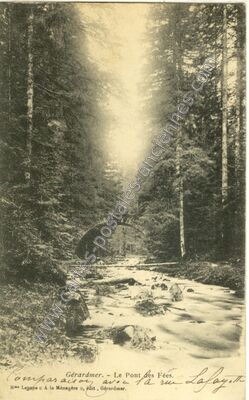 Carte postale ancienne Le Pont des Fées — Gérardmer (Vosges)