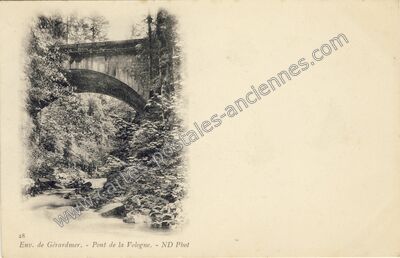 Carte postale ancienne Pont de la Vologne — Gérardmer (Vosges)
