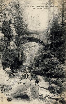 Carte postale ancienne Pont de Vologne — Gérardmer (Vosges)